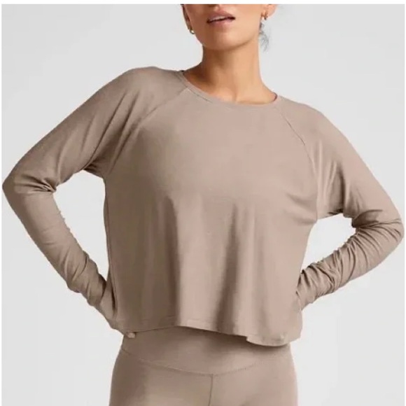 Beyond Yoga Featherweight Daydreamer Pullover In Birch Heather Size large - Picture 1 of 9